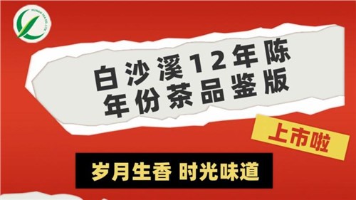 歲月生香 時(shí)光味道丨集團(tuán)白沙溪12年陳年份茶品鑑版上市